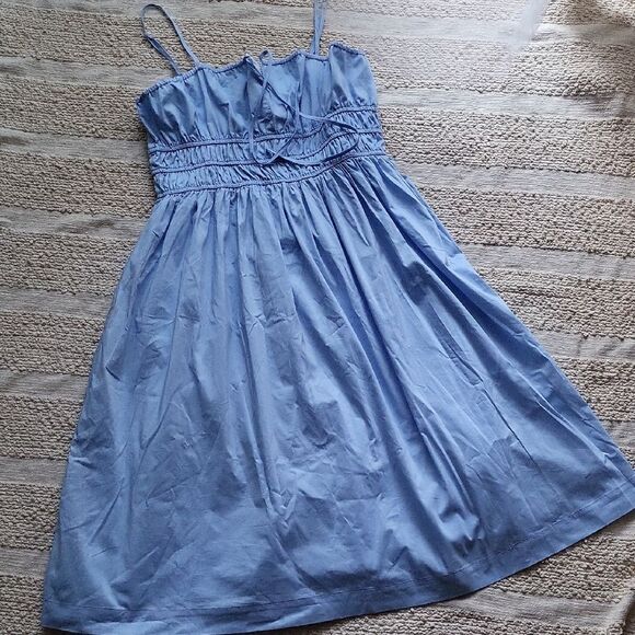Anthropologie Sunday in Brooklyn  Summer strappy blue dress. Size L - Picture 1 of 8